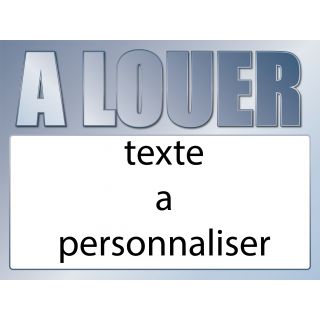Panneau à louer 60 x 80 cm Métal à personnaliser