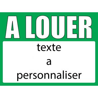Panneau à louer 60 x 80 cm Vert à personnaliser
