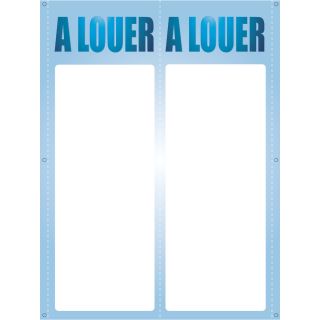 Panneau à louer double V 55 x 160 cm Azur à personnaliser