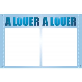 Panneau à louer double V 55 x 80 cm Azur à personnaliser