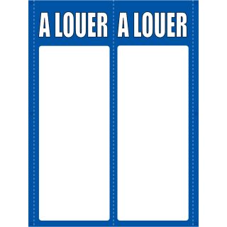 Panneau à louer double V 55 x 160 cm bleu à personnaliser