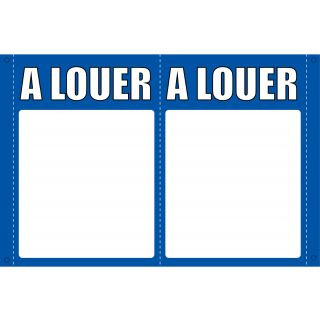Panneau à louer double V 55 x 80 cm bleu à personnaliser