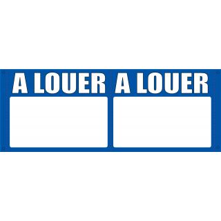 Panneau à louer double V 75 x 60 cm bleu à personnaliser