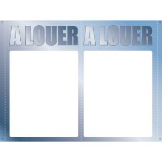 Panneau à louer double V 75 x 120 cm métal à personnaliser