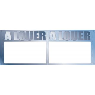 Panneau à louer double V 75 x 60 cm métal à personnaliser