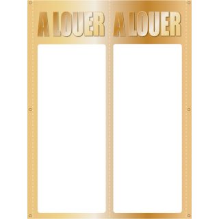 Panneau à louer double V 55 x 160 cm or à personnaliser