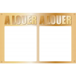Panneau à louer double V 55 x 80 cm or à personnaliser