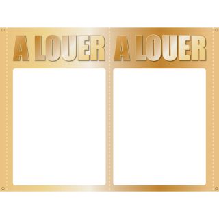 Panneau à louer double V 75 x 120 cm or à personnaliser