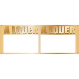 Panneau à louer double V 75 x 60 cm or à personnaliser