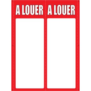 Panneau à louer double V 55 x 160 cm rouge à personnaliser