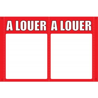 Panneau à louer double V 55 x 80 cm rouge à personnaliser