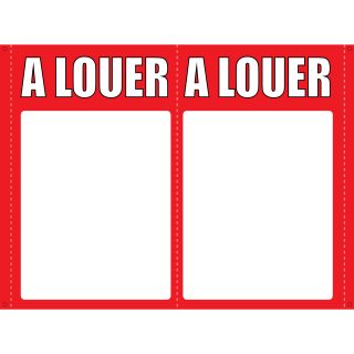 Panneau à louer double V 75 x 120 cm rouge à personnaliser