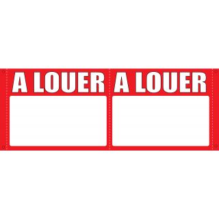 Panneau à louer double V 75 x 60 cm rouge à personnaliser