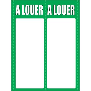 Panneau à louer double V 55 x 160 cm vert à personnaliser