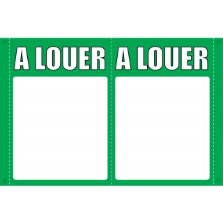 Panneau à louer double V 55 x 80 cm vert à personnaliser