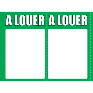 Panneau à louer double V 75 x 120 cm vert à personnaliser