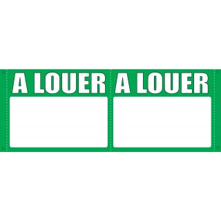 Panneau à louer double V 75 x 60 cm vert à personnaliser