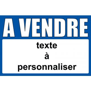 Panneau à vendre 120 x 80 cm Bleu à personnaliser