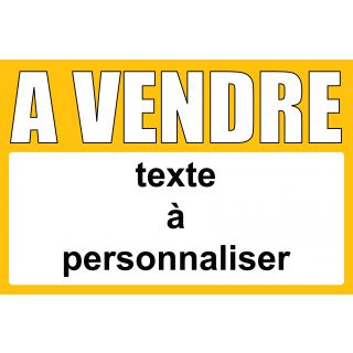 Panneau à vendre 120 x 80 cm Jaune à personnaliser