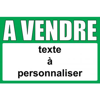 Panneau immobilier à vendre 120 x 80 cm Vert à personnaliser