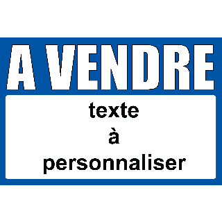 Panneau à vendre 40 x 60 cm Bleu à personnaliser