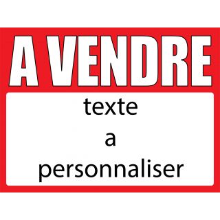 Panneau à vendre 60 x 80 cm Rouge à personnaliser