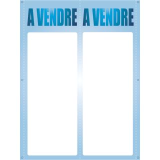 Panneau à vendre double V 55 x 160 cm Azur à personnaliser