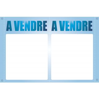 Panneau à vendre double V 55 x 80 cm Azur à personnaliser