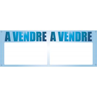 Panneau à vendre double V 75 x 60 cm Azur à personnaliser