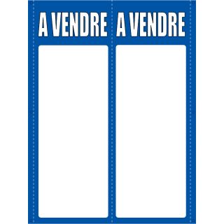 Panneau à vendre double V 55 x 160 cm bleu à personnaliser
