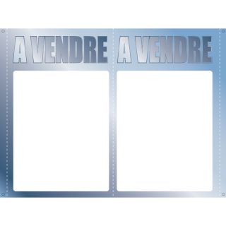 Panneau à vendre double V 75 x 120 cm métal à personnaliser