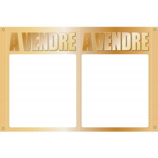 Panneau à vendre double V 55 x 80 cm or à personnaliser