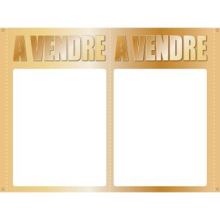 Panneau à vendre double V 75 x 120 cm or à personnaliser