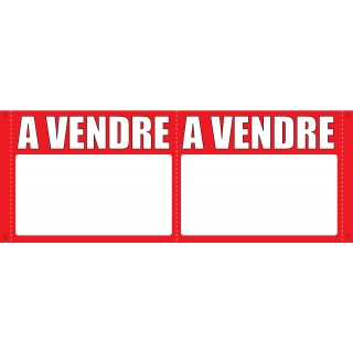 Panneau à vendre double V 75 x 60 cm rouge à personnaliser