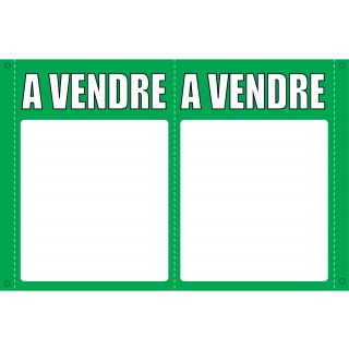 Panneau à vendre double V 55 x 80 cm vert à personnaliser