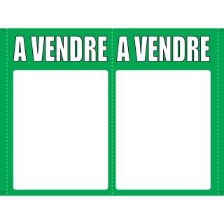 Panneau à vendre double V 75 x 120 cm vert à personnaliser