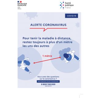 Panneau de prévention contre le Coronavirus 40 x 60 cm PVC - Panneaux Coronavirus : Promociel