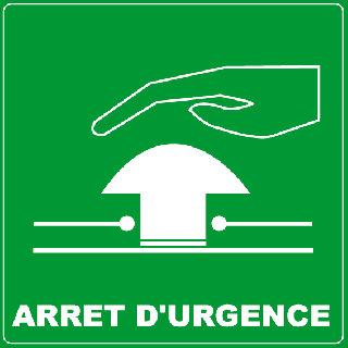 Panneau PVC arrêt d'urgence