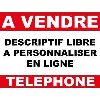 Panneau à vendre 60 x 80 cm Rouge BD à personnaliser