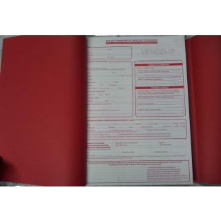 Ouverture d'un Carnet autocopiant A4 triplicata personnalisé avec couverture enveloppante