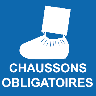 Panneau PVC chaussons obligatoires