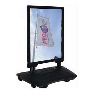 Chevalet stop trottoir A0 BLACKA0 avec 2 affiches personnalisées