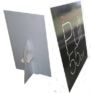 Chevalet carton A4 horizontal personnalisé PLAT4