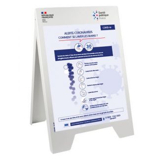 Chevalet 100 x 55 cm de sol Comment se laver les mains