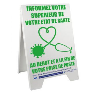 Chevalet 100 x 55 cm de sol Etat de santé de face