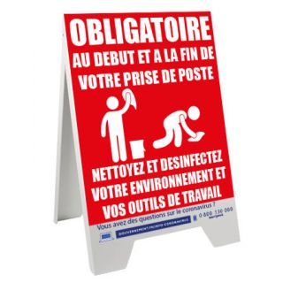 Chevalet 100 x 55 cm de sol Poste de travail