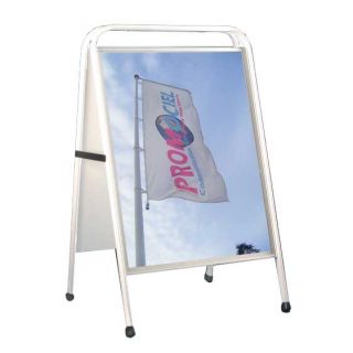 Chevalet stop trottoir A1 TUBA1 avec 2 affiches personnalisées
