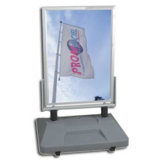 Chevalet stop trottoir A1 XRES1 avec 2 affiches personnalisées