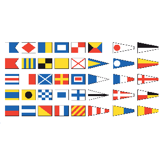 Drapeaux du code maritime format 30 x 40 cm