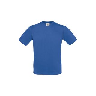 T-shirt exact bleu royal V neck